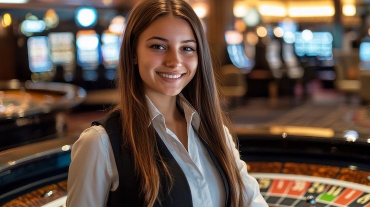 Ikan Jackpot live studio with certified dealers managing bonus pool and multiplier mechanics